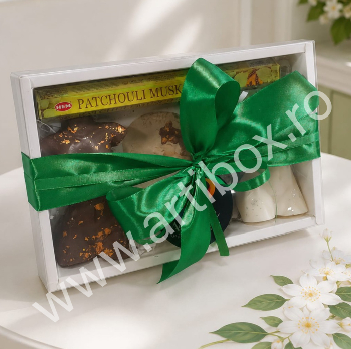 Set lumanari parfumate stil statueta corp femeie, tavita ceramica si betisoare parfumate  - Jasmine [3]