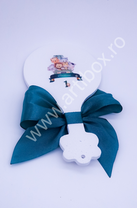 Set Tavita Mot cu banut din argint -  5 piese Tematica Safari Party [8]