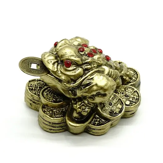 Statueta Feng Shui - broasca raioasa din rasina 6,7cm [3]