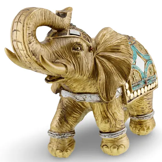 Statueta Feng Shui - Elefant regal al prosperitatii cu trompa ridicata [2]