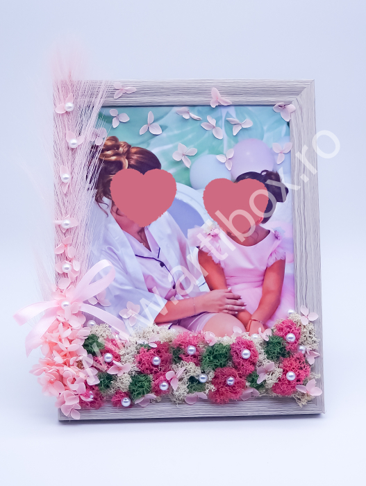 Tablou elegant cu licheni naturali si flori criogenate [3]