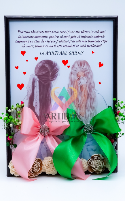 Tablou personalizat - Prietenie - La multi ani! [3]