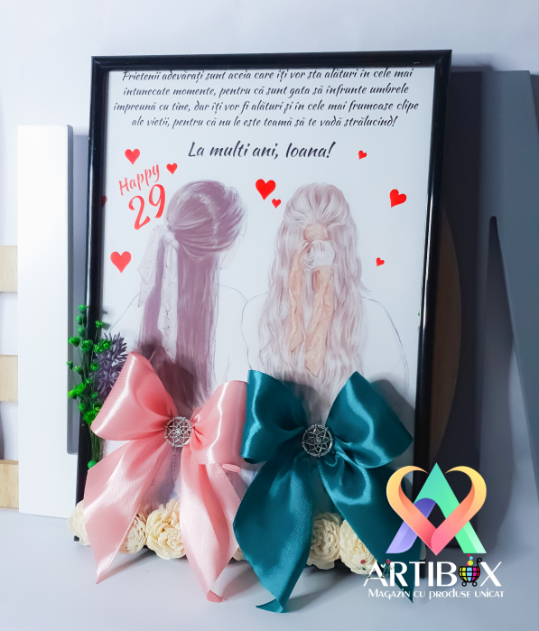 Tablou personalizat - Prietenie - La multi ani! [2]