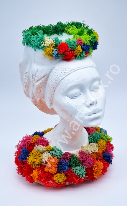 Vaza decorativa cu licheni naturali multicolori [2]