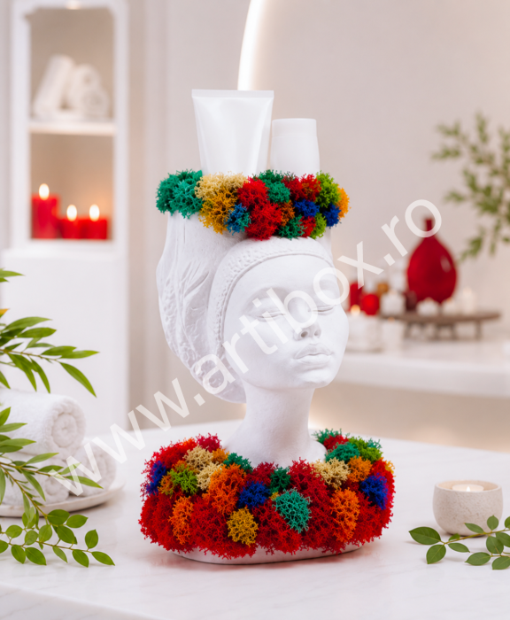 Vaza decorativa cu licheni naturali multicolori [1]