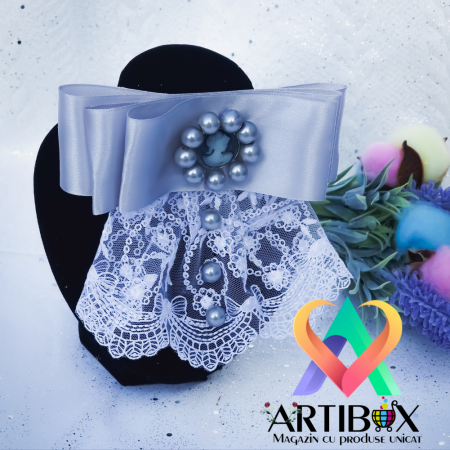 Accesorii dama - Brosa Eleganta stil Jabou, Papion,  Funda pentru camasi si rochite - Model 2