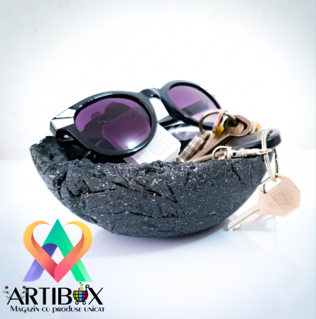 Bomboniera Stone - nuanta negru cu efect de piatra [0]