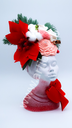 Aranjament de Craciun - Printesa Africana Craciunita Red [2]