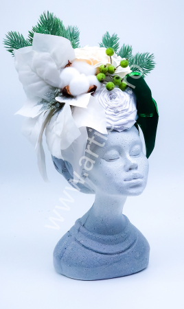 Aranjamente florale - Aranjament de Craciun - Printesa Africana Craciunita White