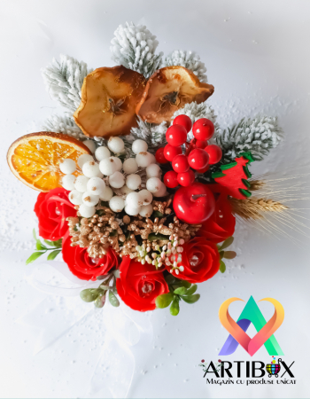 Aranjament tematica de sarbatoare in bol reutilizabil din ipsos [2]