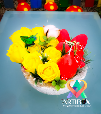 Aranjament tematica de Paste cu bol reutilizabil din ipsos [2]