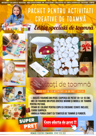 Artibox cu figurine ipsos - Activitati creative si educationale pentru copii - Editia de Toamna