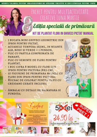 Martisoare de pictat - Atelier de pictat si de plantat flori de primavara