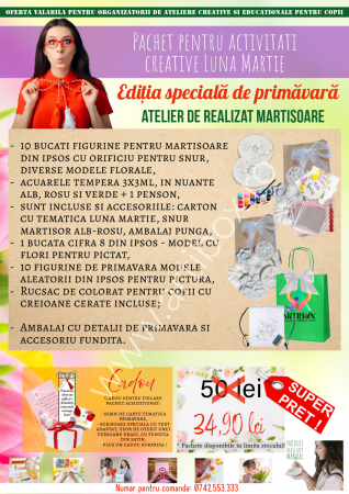 Martisoare de pictat - Atelier de realizat martisoare handmade