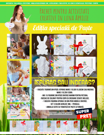 Artibox cu figurine ipsos - Ateliere creative si educationale pentru copii - Editia de Paste