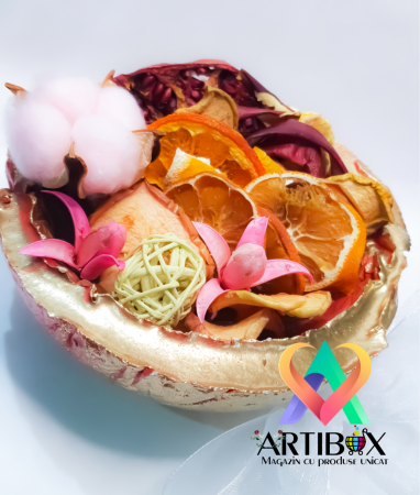 Bol cu Amestec parfumat Potpourri - mix de arome naturale fructate si plante uscate - RED [2]