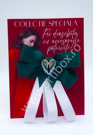 Brosa eleganta funda pentru camasi si rochite - Aripi de inger - Verde [2]