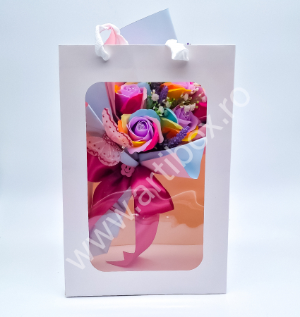 Buchet cu trandafiri din sapun premium rainbow [2]