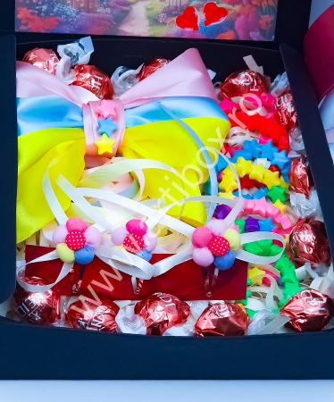 Cadou pentru fetite cu buchet premium rainbow  [3]