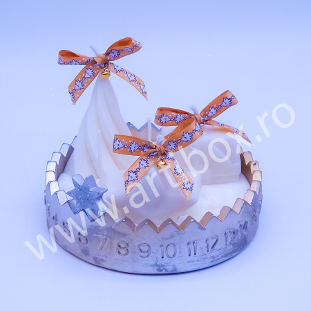 Calendar Advent - Lumanari decorative, model antichizat [6]