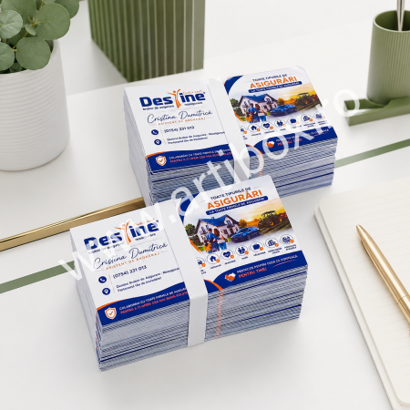B2B OBIECTE PROMOTIONALE - Carti de vizita personalizate, design si grafica realizate de noi -  domeniu asigurari