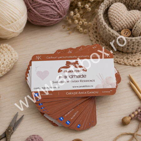 B2B OBIECTE PROMOTIONALE - Carti de vizita personalizate, design si grafica realizate de noi -  domeniu handmade