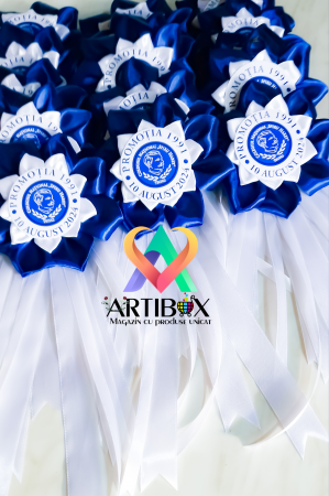 Cocarde personalizate pentru absolvire - Model Floare [8]