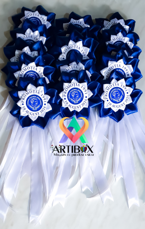 Cocarde personalizate pentru absolvire - Model Floare [7]