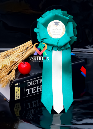 Toci, diplome si cocarde absolvire - Cocarde personalizate pentru absolvire - Model Duo