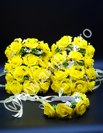 Coronite - Coronita tip bentita cu flori din latex pentru serbare - Tematica albinutele