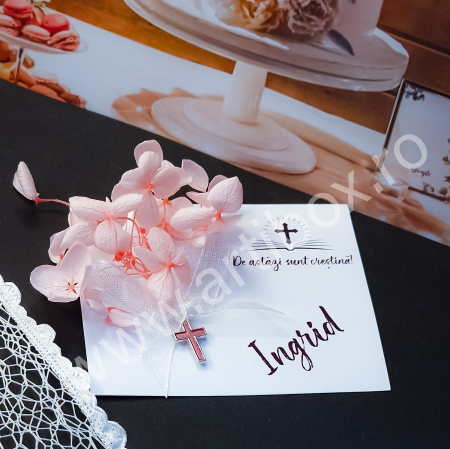 Cruciulite marturii pentru botez cu Hortensie criogenata [1]