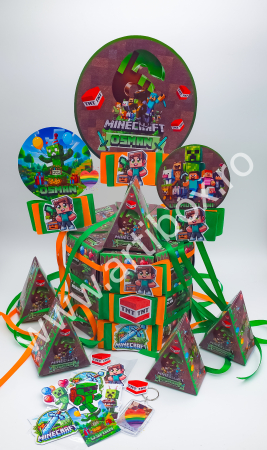 Cutiute in forma felie de tort | Modele personalizate | Toppere si fundite incluse | Model - Minecraft [1]
