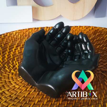 Engros - Decoratiune din ipsos glazurat - Bol Hands [2]