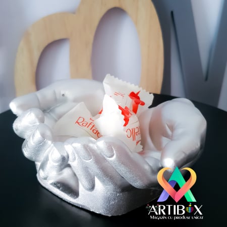 Engros - Decoratiune din ipsos glazurat - Bol Hands [7]