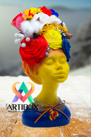 Vaze unicat moderne - Ornament floral Tricolor - Vaza Africana - Model 1 Decembrie