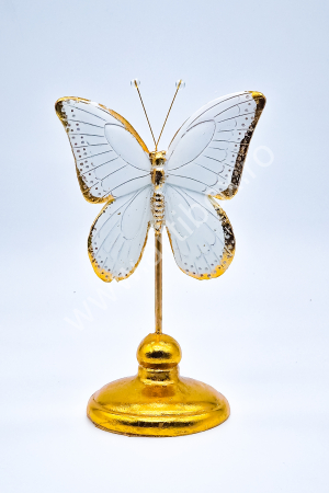 Decoratiuni - Decoratiune - Statueta fluture alb cu auriu