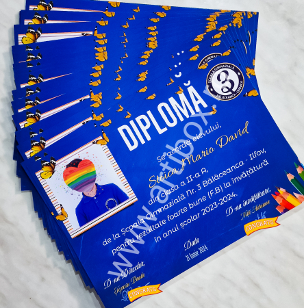 Diploma absolvire - personalizata cu text și poza pentru gradinita/scoala [8]