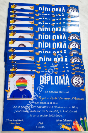 Diploma absolvire - personalizata cu text și poza pentru gradinita/scoala [6]