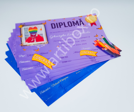 Diploma absolvire - personalizata cu text și poza pentru gradinita/scoala [10]