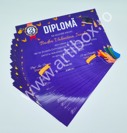 Diploma cu text personalizat, nume si semnatura digitala pentru gradinita/scoala [1]