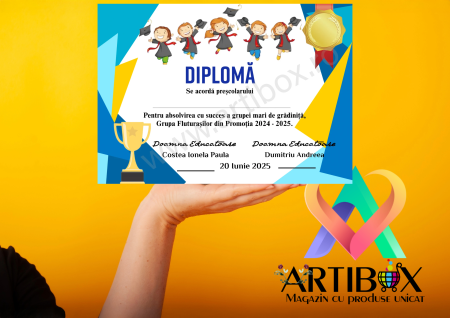 Best Seller - Diploma de premiere - personalizata cu text pentru gradinita/scoala