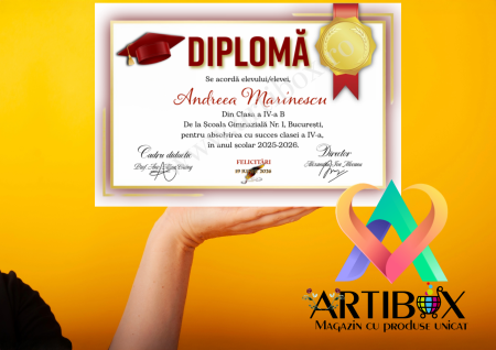 Toci, diplome si cocarde absolvire - Diplome Absolvire Scoala - personalizata cu text pentru scoala/gradinita