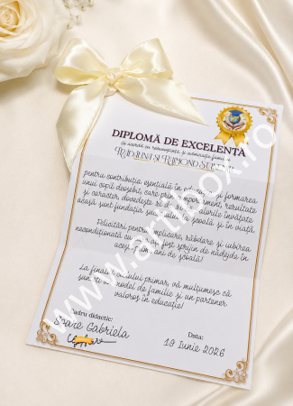Diplome excelenta pentru parinti, diploma de merit pentru familie - cu funda din satin [1]