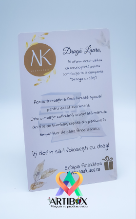 Felicitare cu funda din satin si text personalizat [3]