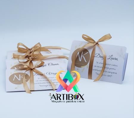 Felicitari personalizate - Felicitare cu funda din satin si text personalizat