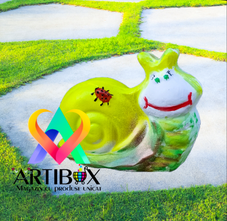 DECORATIUNI GRADINA - Figurine decorative pentru gradina - Melc colorat