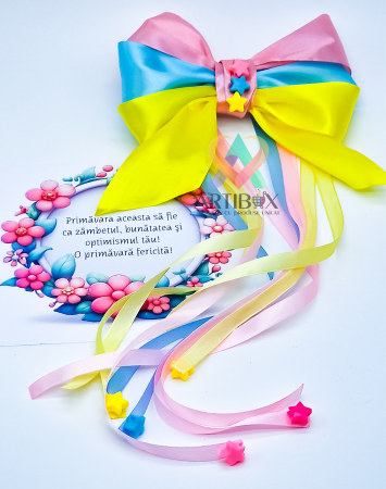 Martisoare accesorii - Fundita clama pentru par - Model Unicorn
