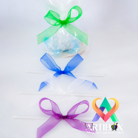 Accesorii Fundite - Fundite din organza 1.5 cm cu clipband pentru prindere