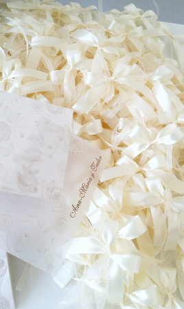 Fundite duo din satin si organza Ivory - Handmade [1]