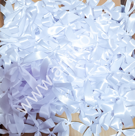 Fundite panglica 2 cm din satin alb pentru marturii [2]